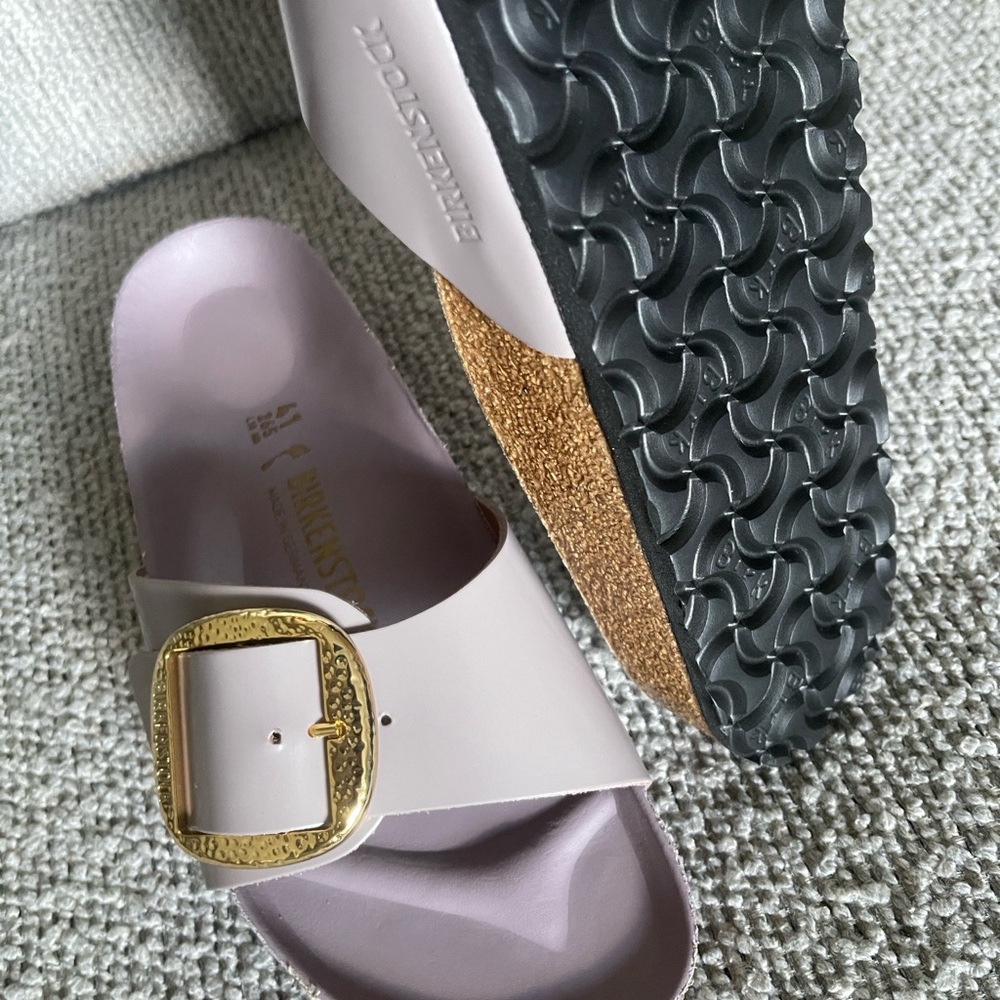 Birkenstock Madrid Gold Buckle Sandals - Picture 8 of 14